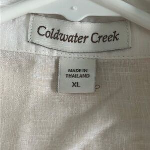 Coldwater Creek white Tunic Topper Blouse
